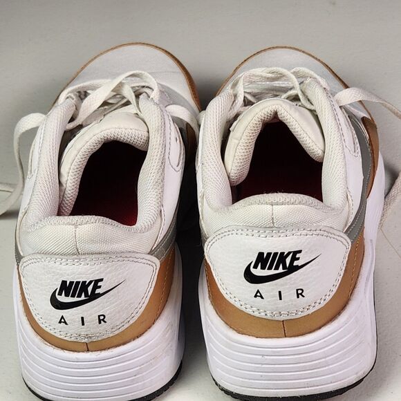 Nike Air Max 90 SC Womens Size 9.5 (CW4554-107) White/Metallic Gold/Silver - Picture 10 of 11